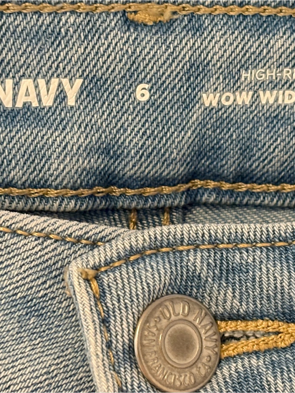 Old Navy High Rise Wide-Leg Jeans - Pale Blue - Picture 2 of 3